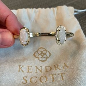 Kendra Scott Elton Gold Cuff Bracelet with iridescent drusy! Brand new